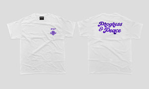 "P&P" tee in white colorway