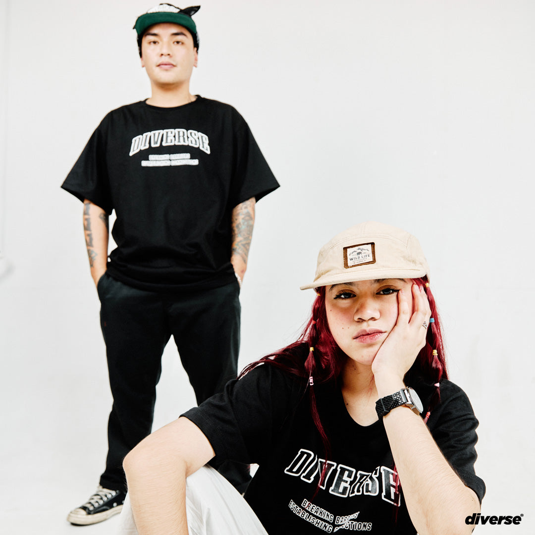 "Varsity" tee (black)