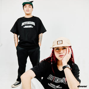 "Varsity" tee (black)